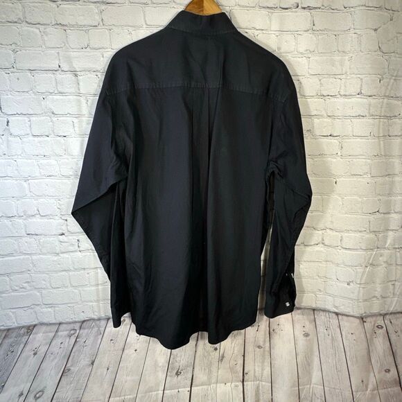 Cinch Shirt Men’s Medium Black Button Down Shirt Long Sleeve Western Rodeo Cowbo - Picture 6 of 7